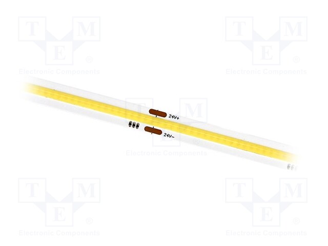 COB LED tape; white cold; 24V; LED/m: 320; 8mm; white PCB; IP20