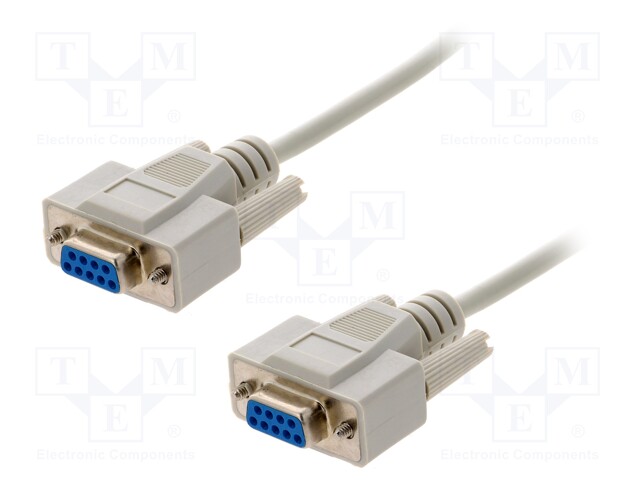 Cable; D-Sub 9pin socket,both sides; Len: 3m; connection 1: 1