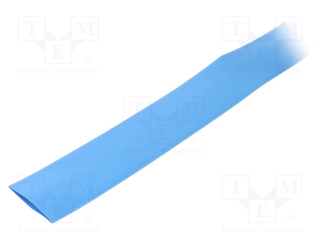 Heat shrink sleeve; glueless; 2: 1; 25.4mm; blue; polyolefine