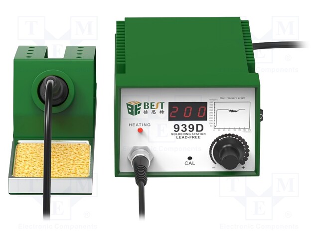 Soldering station; 90W; 200÷480°C; Plug: EU; ESD; Display: LED