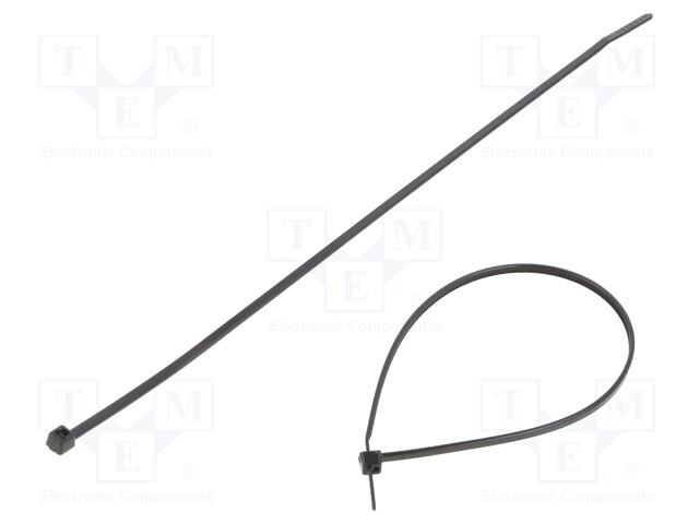 Cable tie; L: 205mm; W: 2.5mm; polyamide; 80N; black; Ømax: 55mm