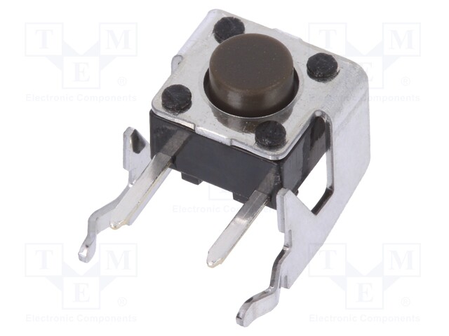 Microswitch TACT; SPST; Pos: 2; 0.05A/12VDC; THT; 1.6N; 6x6x3.5mm