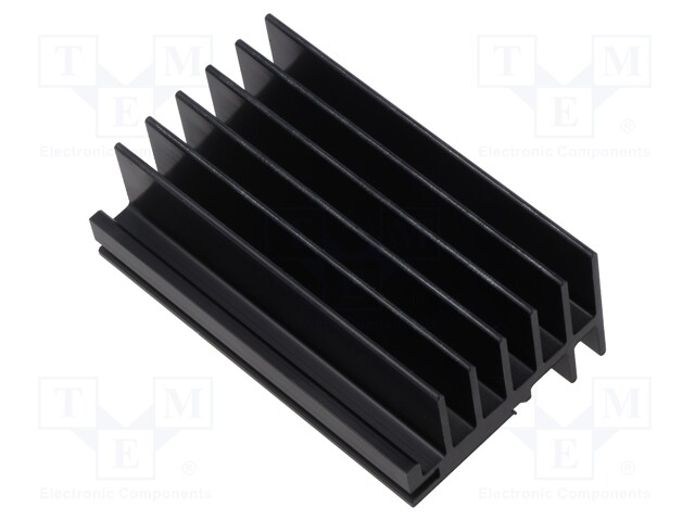 Heatsink: extruded; TO218,TO220,TOP3; black; L: 75mm; W: 30mm