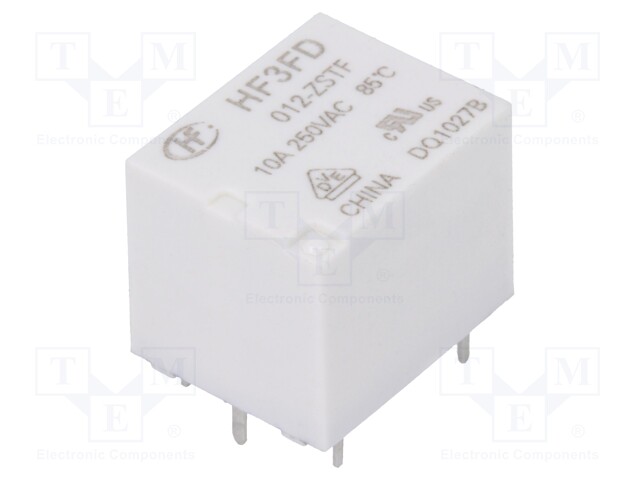 Relay: electromagnetic; SPDT; Ucoil: 12VDC; 10A/250VAC; 10A/28VDC