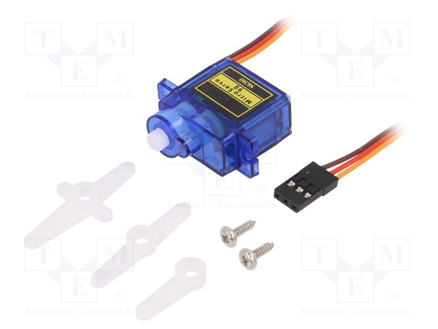 Motor: servo; 4.8÷6VDC; micro; analogue; 9g; 23x12.2x29mm; plastic