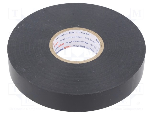 Tape: electrical insulating; W: 19mm; L: 33m; Thk: 0.25mm; black