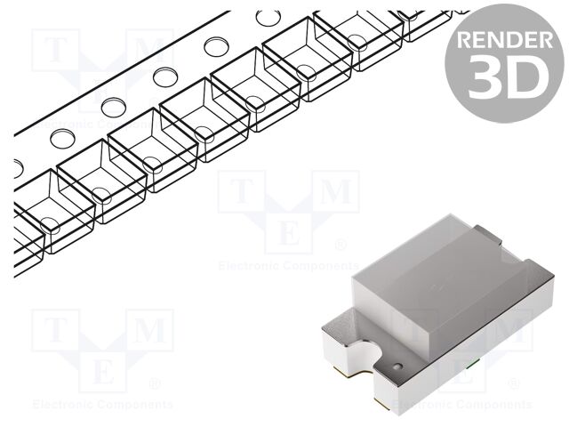 LED; SMD; 0805; red; 140mcd; 2x1.25x1.1mm; 120°; 2.2V; 20mA; λd: 625nm