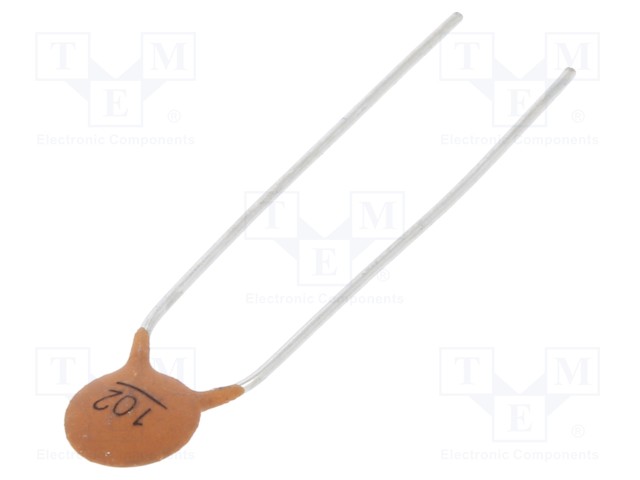 Capacitor: ceramic; 1nF; 100V; Y5U; ±20%; THT; 5mm