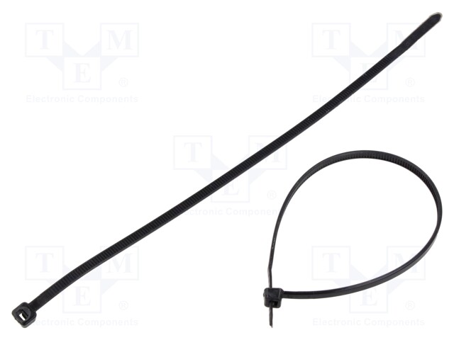 Cable tie; L: 200mm; W: 3.5mm; polyamide; black; 100pcs; -35÷85°C