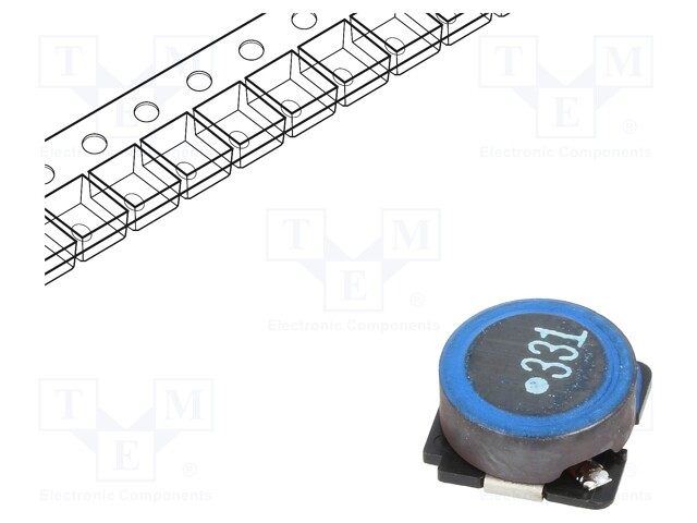 Inductor: ferrite; SMD; 330uH; 0.58A; 816mΩ; ±20%; Series: SLF