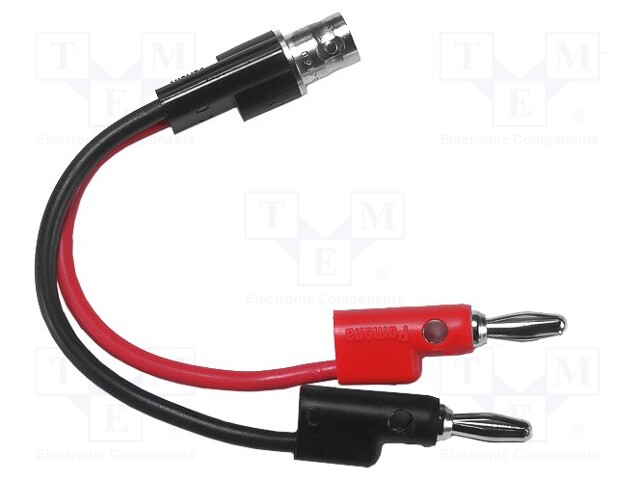 Test lead; PVC; 130mm; red and black; 60VDC; Imp: 50Ω