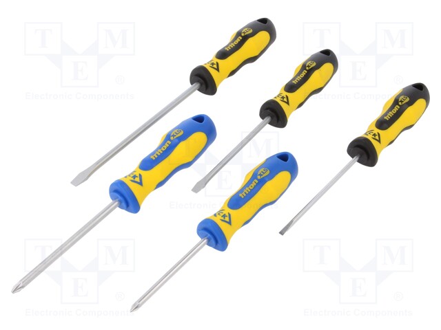 Screwdrivers; Pcs: 5; Bit: Pozidriv®,slot