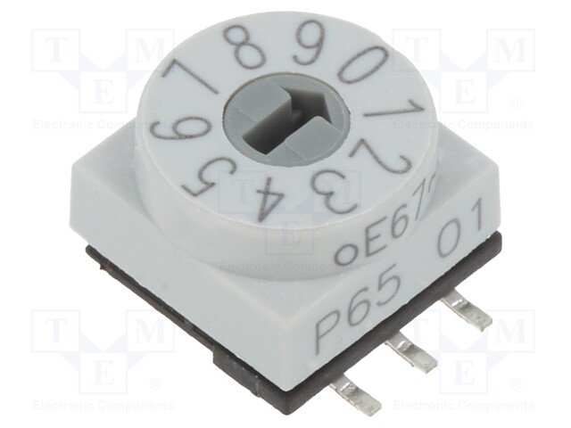 Switch: rotary; Pos: 10; 1uA/20mVDC; -60÷125°C; Mounting: SMD