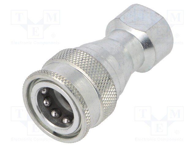 Quick connection coupling; double-sided; 230bar; Seal: NBR