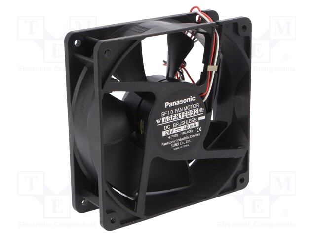 Fan: DC; axial; 24VDC; 120x120x38mm; 200.4m3/h; 46.5dBA; 3200rpm