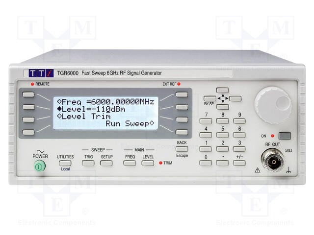 Generator: signal; 10MHz÷6000MHz; LCD 4x20 characters; 6GHz