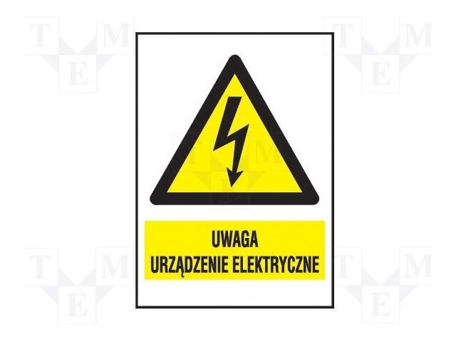 Safety sign; warning; W: 105mm; H: 148mm; FS