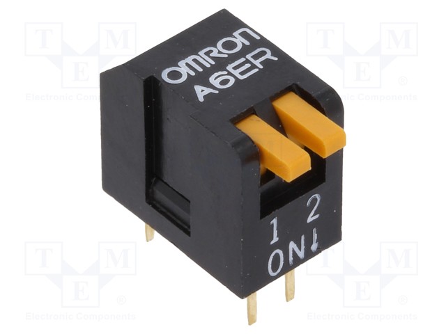 Switch: DIP-SWITCH; Poles number: 2; ON-OFF; 0.025A/24VDC; Pos: 2