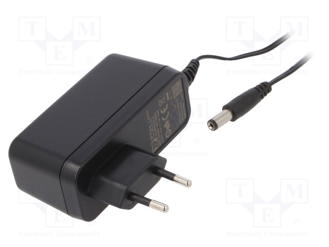 Power supply: switched-mode; voltage source; 15VDC; 1.25A; 18W