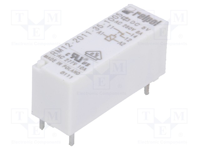 Relay: electromagnetic; SPDT; Ucoil: 5VDC; 8A/250VAC; 8A/24VDC