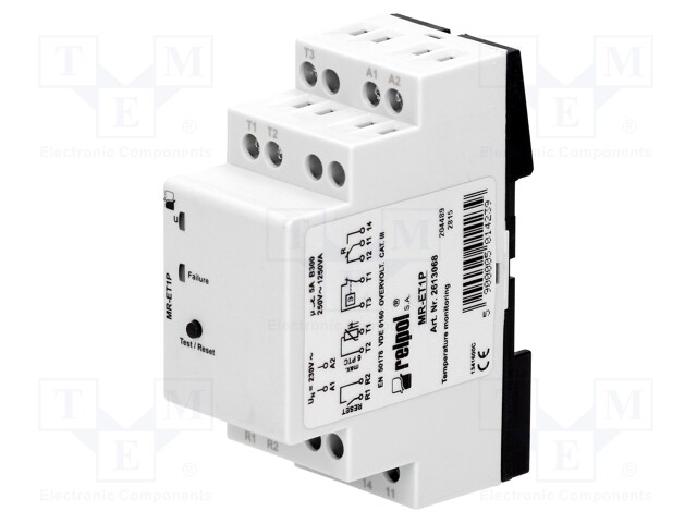 Module: monitoring relay; motor temperature; 230VAC; DIN; SPDT