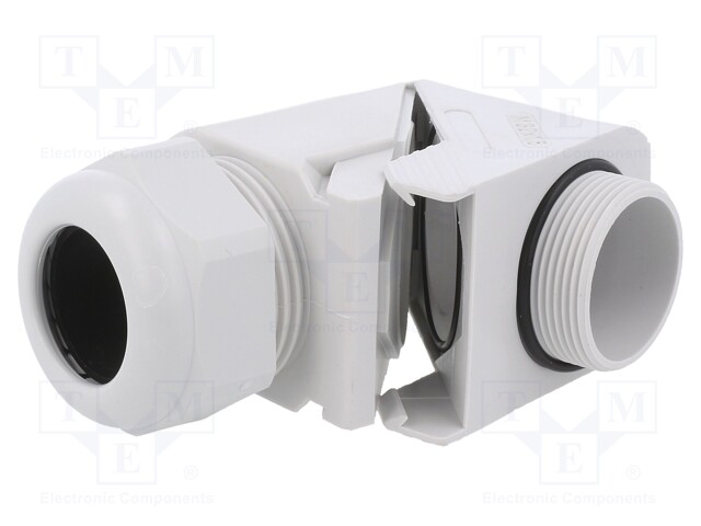 Cable gland; angular; M32; IP68; Mat: polyamide; grey