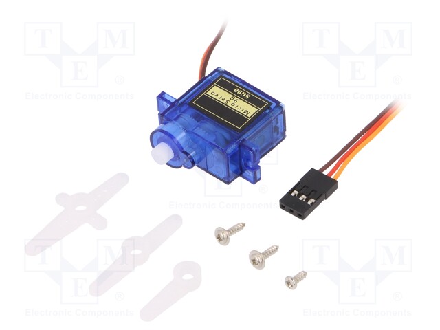 Motor: servo; 4.8÷6VDC; micro; analogue; 9g; 23x12.2x29mm; plastic