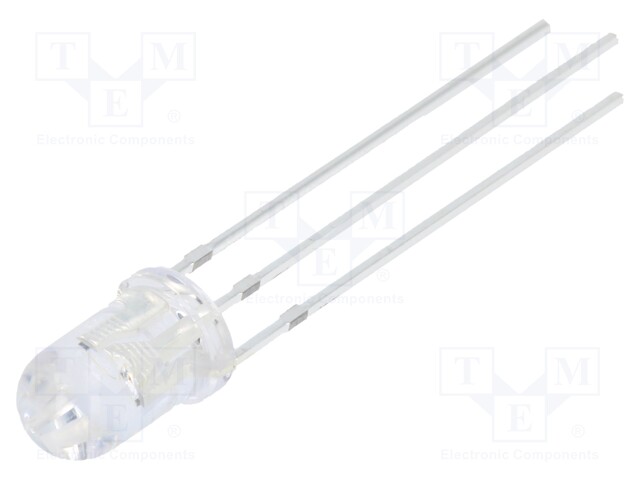 LED; 5mm; bicolour; red,green; 3000mcd; 5800mcd; 30°; 7.5÷8mA; 3÷15V