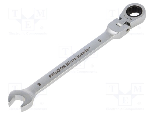 Wrench; combination spanner,with joint; 9mm; MicroSpeeder