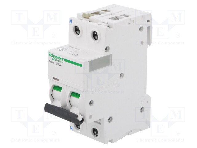 Circuit breaker; 400VAC; Inom: 10A; Poles: 1+N; DIN; Charact: C; 6kA