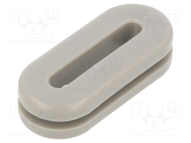 Grommet; PVC; grey; Panel thick: max.3mm; -30÷60°C; UL94V-0