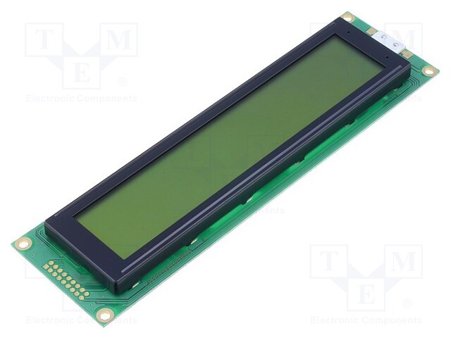 Display: LCD; alphanumeric; STN Positive; 40x4; yellow-green; LED