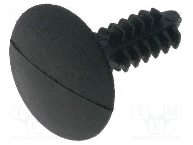 Rivet; polyamide; Panel cutout diam: 4mm; Colour: black; UL94V-2