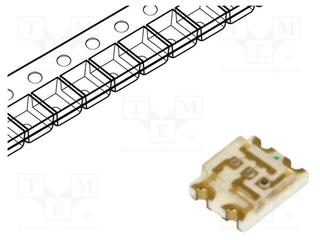 LED; SMD; 0606; RGB; 1.6x1.6x0.35mm; 120°; Lens: transparent