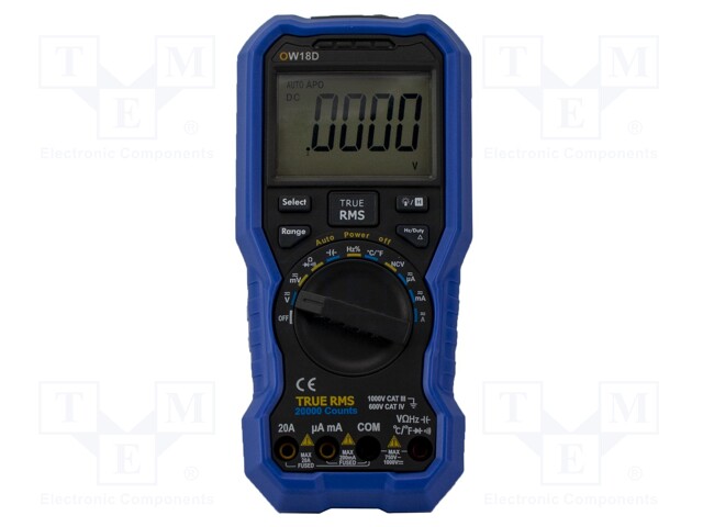 Digital multimeter; 3x/s; LCD 4,5 digit (20000); 190x90x56mm