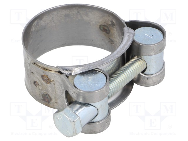 T-bolt clamp; W: 20mm; Clamping: 32÷35mm; chrome steel AISI 430