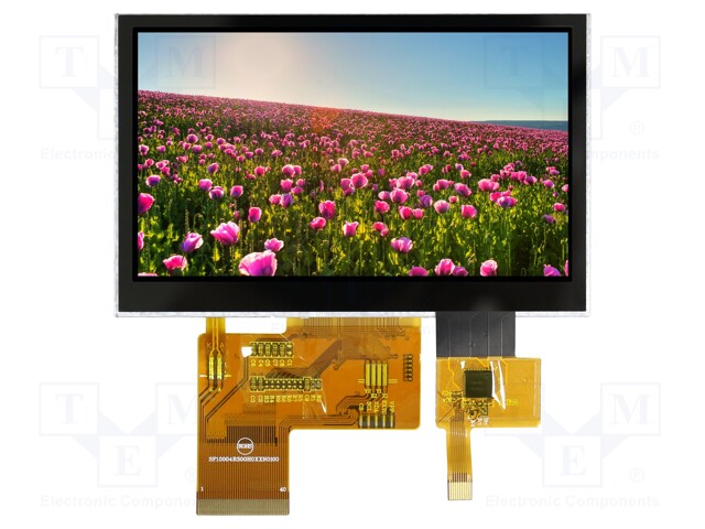 Display: TFT; 4.3"; 480x272; Illumin: LED; Dim: 105.5x67.2x4.6mm