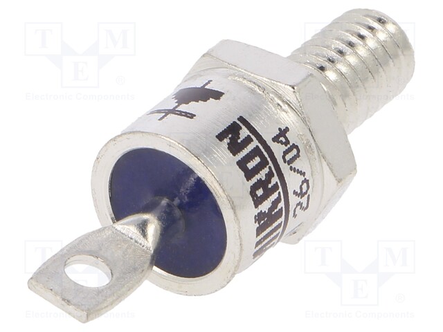 Diode: stud rectifying; 400V; 1.55V; 25A; anode stud; DO203AA,E8