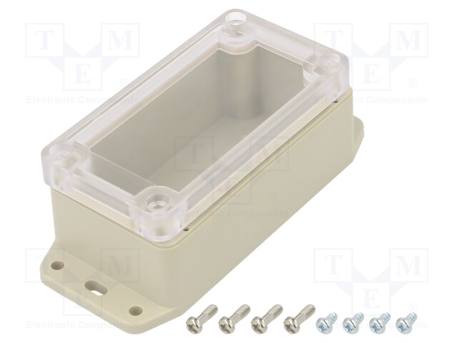 Enclosure: multipurpose; X: 50mm; Y: 95mm; Z: 40mm; with fixing lugs