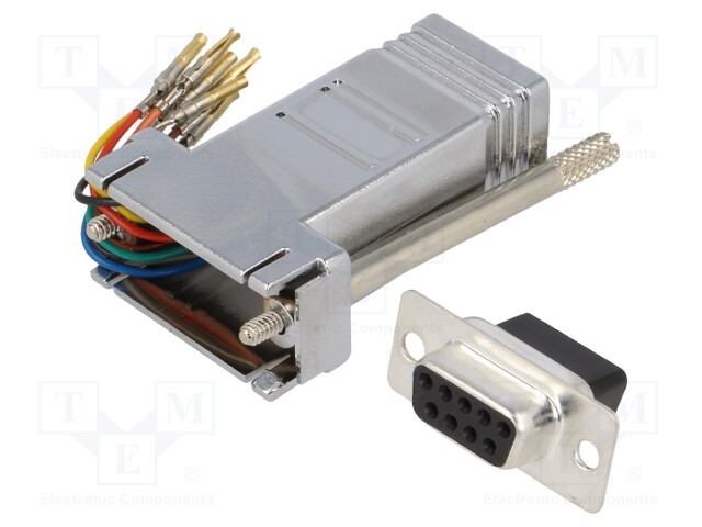 Transition: adapter; RJ45 socket,D-Sub 9pin female