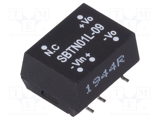 Converter: DC/DC; 1W; Uin: 4.5÷5.5V; 9VDC; Iout: 11.1÷111mA; SMD