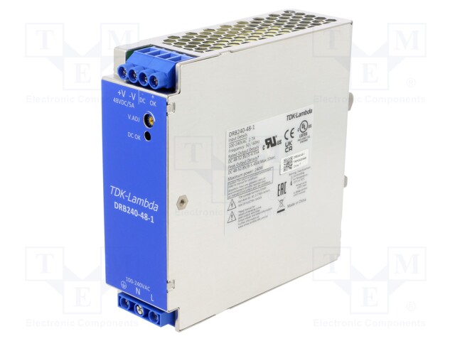 Power supply: switched-mode; 240W; 48VDC; 5A; 85÷264VAC; 750g; DRB
