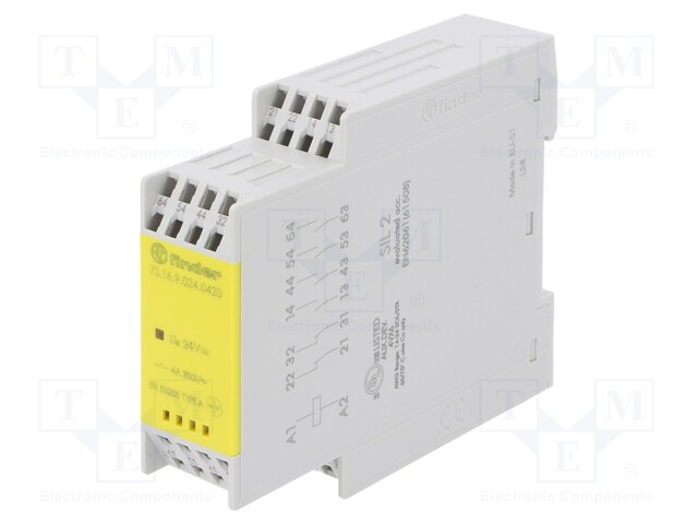 Module: safety relay; Series: 7S; OUT: 6; Mounting: DIN; -40÷70°C