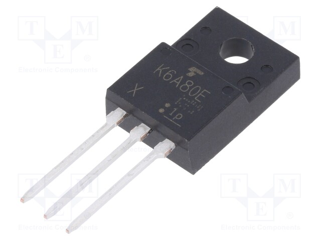 Transistor: N-MOSFET; unipolar; 800V; 6A; Idm: 18A; 45W; TO220FP