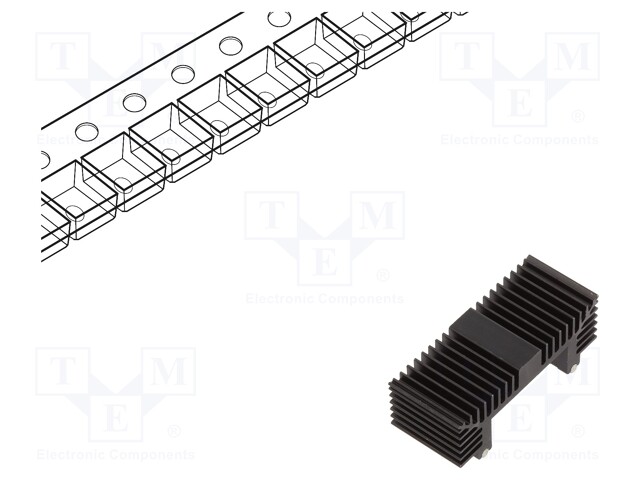 Heatsink: extruded; TO268; black; L: 12.7mm; W: 31.1mm; H: 11.7mm