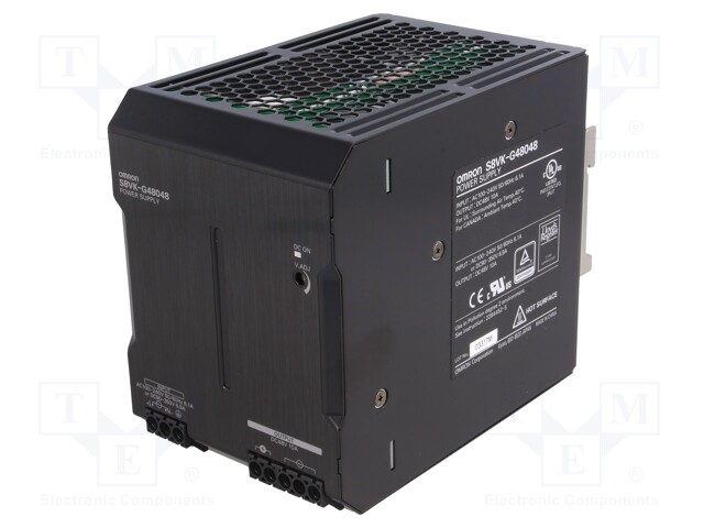 Power supply: switched-mode; 480W; 48VDC; 10A; 85÷264VAC; OUT: 1