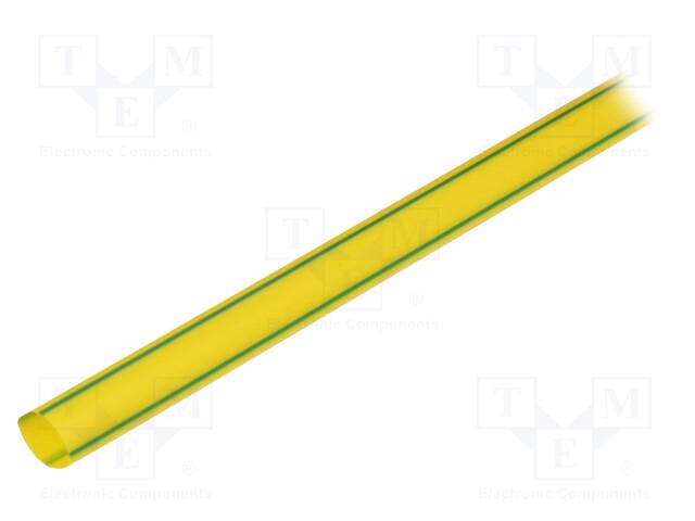 Heat shrink sleeve; glueless; 4: 1; 8mm; L: 1m; yellow-green