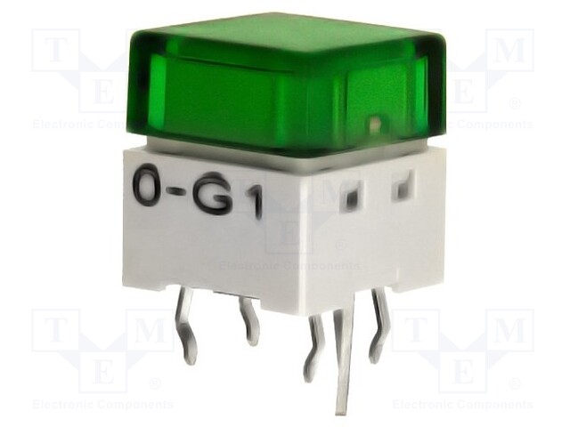 Switch: keypad; Pos: 2; SPST-NO; 0.05A/24VDC; green; Illumin: LED