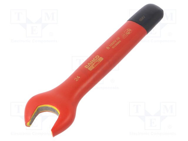 Key; insulated,spanner; 24mm; IEC 60900,VDE; tool steel; 1kV