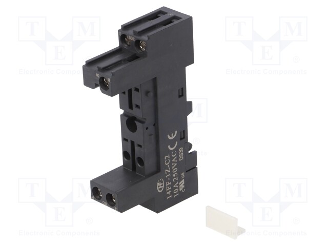 Socket; PIN: 5; 10A; 250VAC; Mounting: DIN,on panel; Series: HF14FF